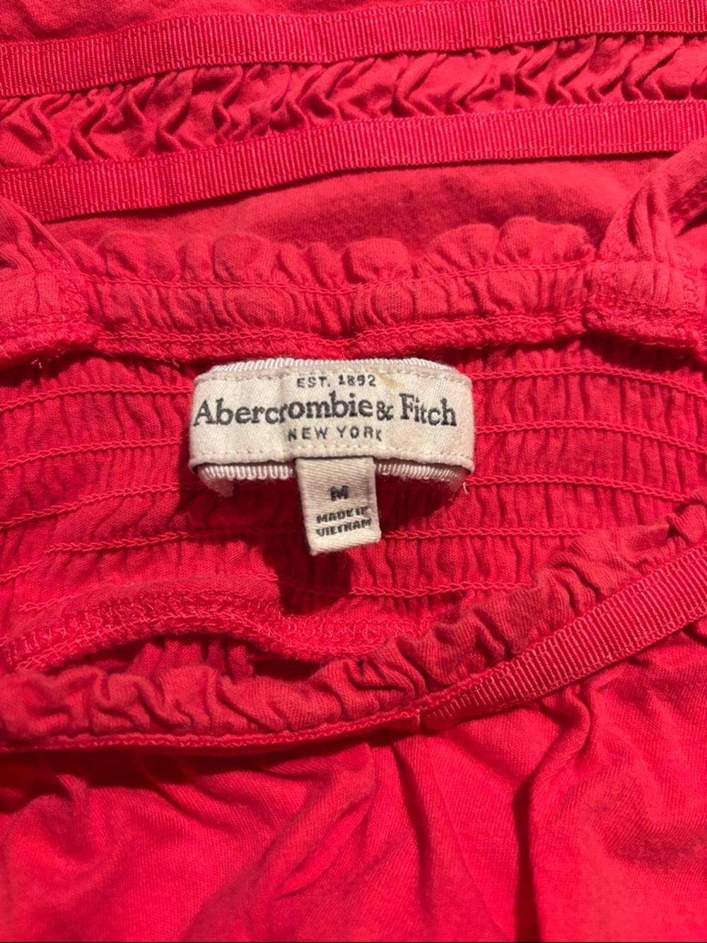 Y2K Abercrombie & Fitch Babydoll Tank Top - Red - M - Picture 7 of 8